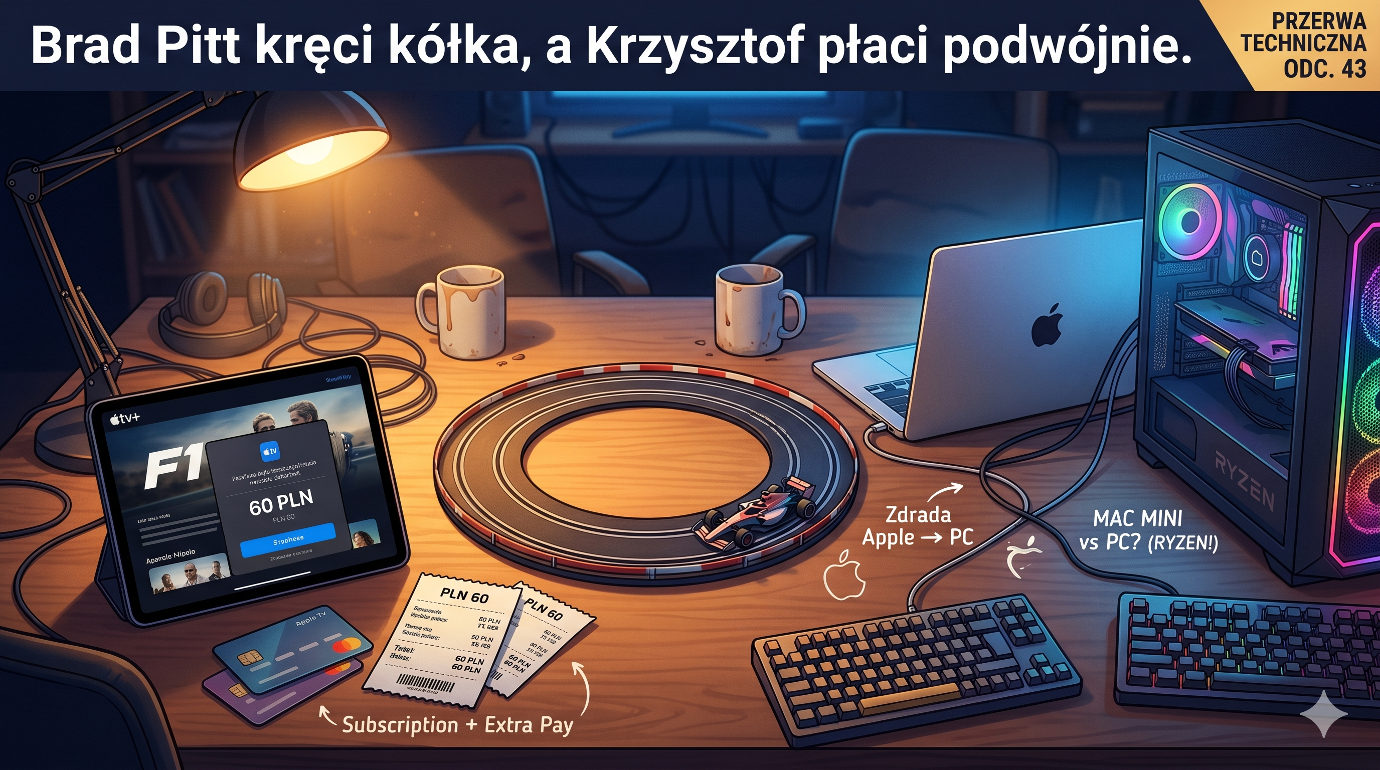 Brad Pitt kręci kółka, a Krzysztof płaci podwójnie.